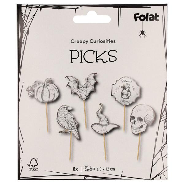 Kakepinner Halloween 6-pakning