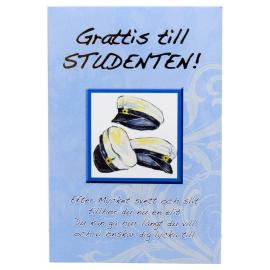 Svenske Studentluer Grattis Gratulasjonskort Mini