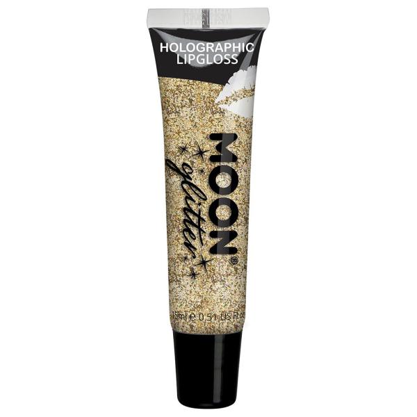 Moon Glitter Holografisk Glitter Lipgloss Gull