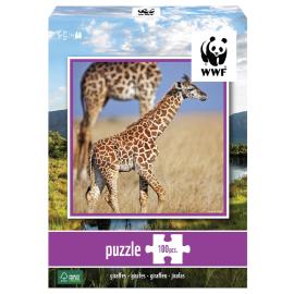 WWF Sjiraffer Puslespill 100 Brikker