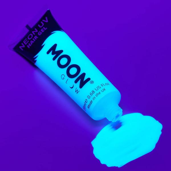 Moon Glow Neon UV Hårgelé Hvit