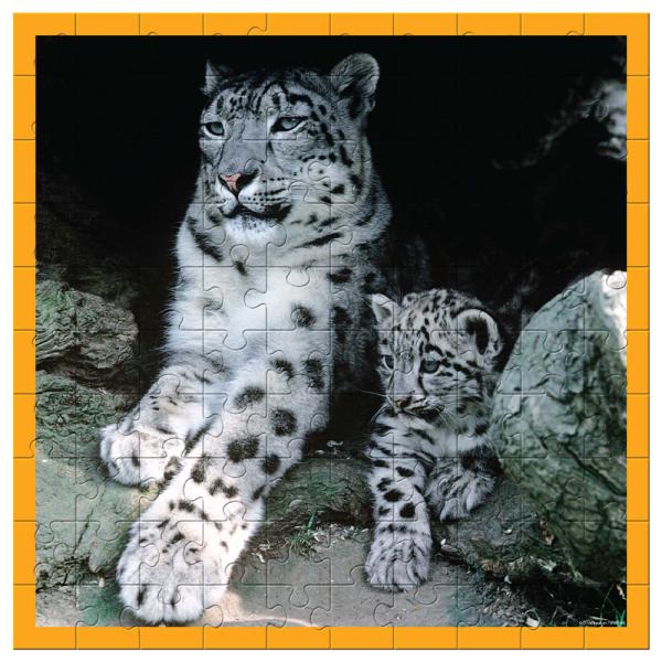 WWF Snøleoparder Puslespill 100 Brikker