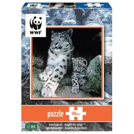 WWF Sn&oslash;leoparder Puslespill 100 Brikker