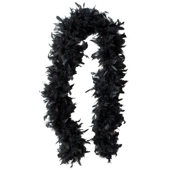 Fjærboa Svart 80g 180 cm