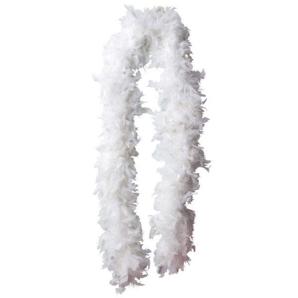 Fjærboa Hvit 80g 180 cm