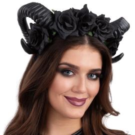 Hårbøyle med Svarte Horn & Roser