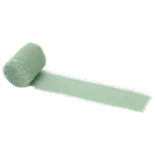 Chiffonbånd Pistasjgrønn 40 mm 3-pakning