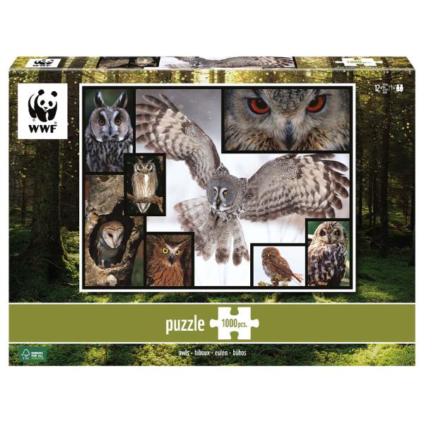 WWF Ugler Puslespill 1000 Brikker