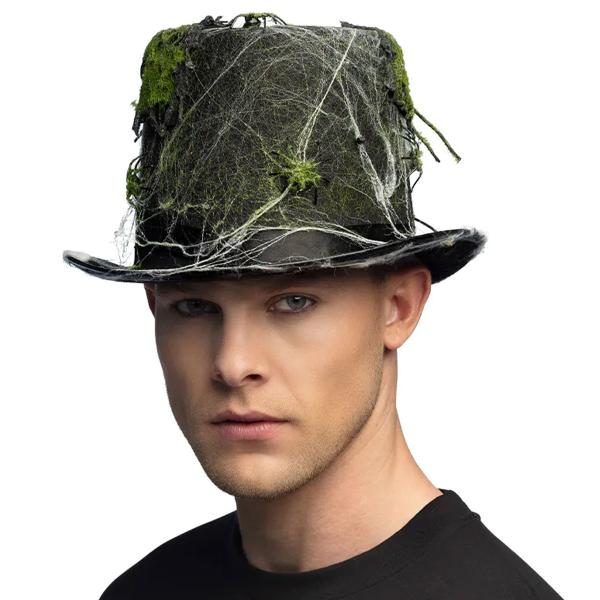 Høy Hatt med Edderkopper, Nett & Mose