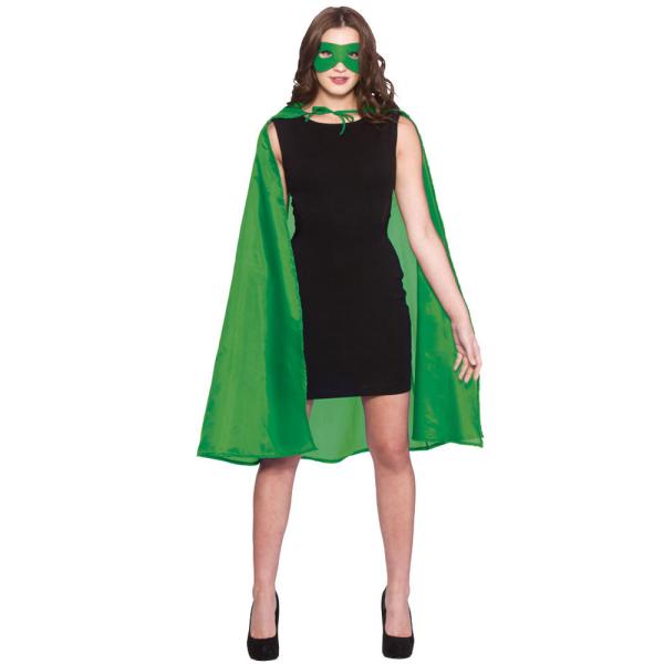 Superhelt Cape og Maske Grønn