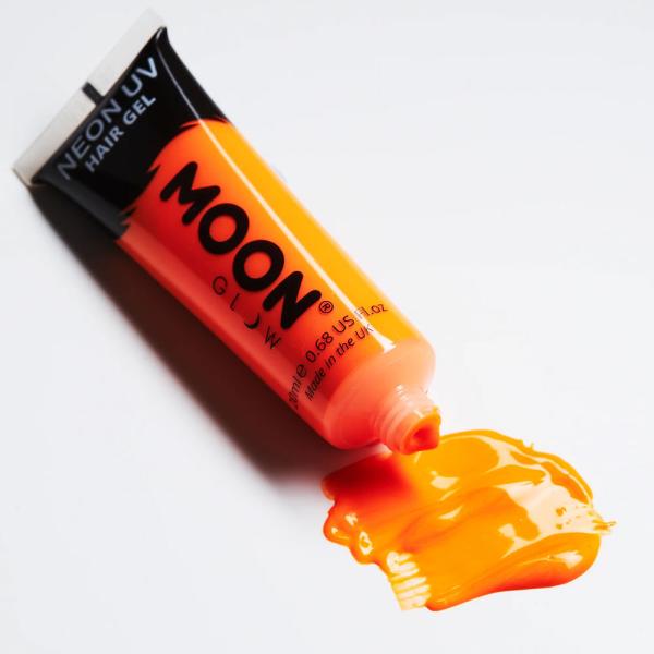 Moon Glow Neon UV Hårgelé Intensiv Oransje