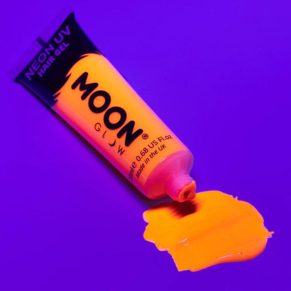 Moon Glow Neon UV Hårgelé Intensiv Oransje