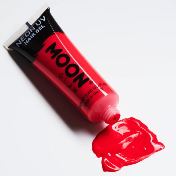 Moon Glow Neon UV Hårgelé Intensiv Rød