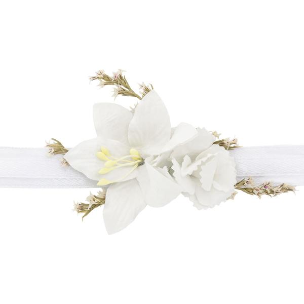 Blomsterarmbånd Hvitt