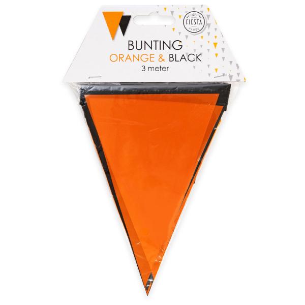 Svart/Oransje Flaggirlander Liten