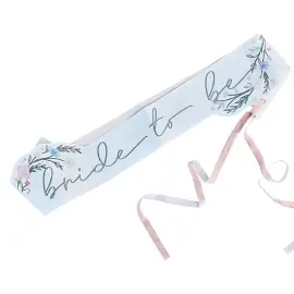 Bride To Be Ordensb&aring;nd med Blomster