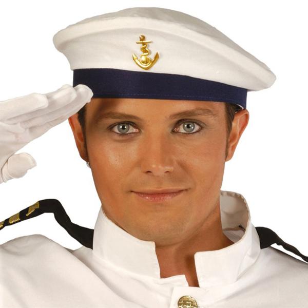 Sjømannshatt Hvit/Blå