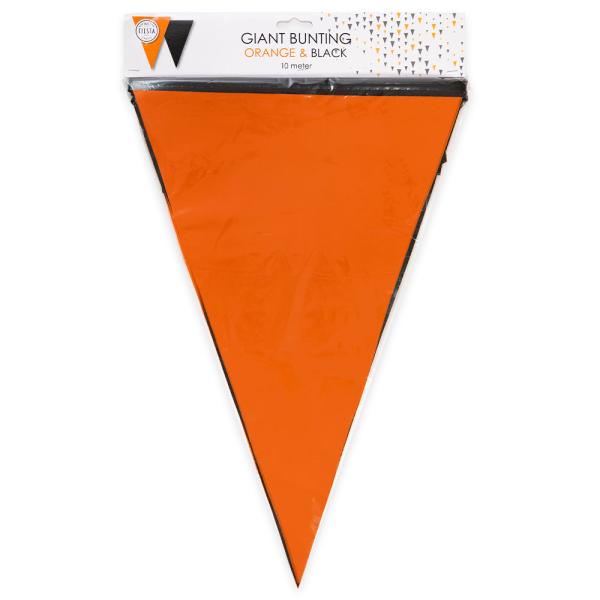 Svart/Oransje Flaggirlander Stor