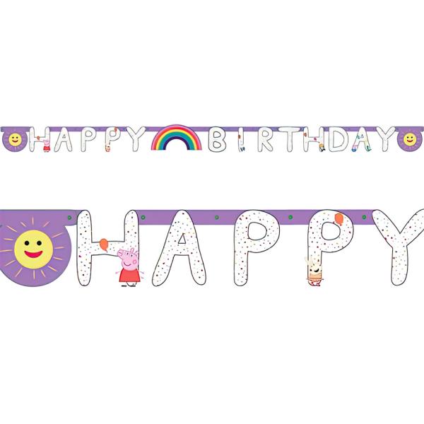 Peppa Gris Girlander Happy Birthday