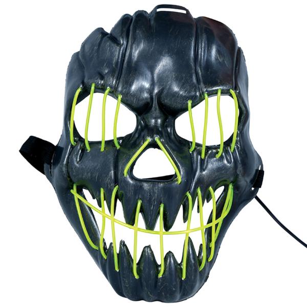 Smilende LED Maske Grønn