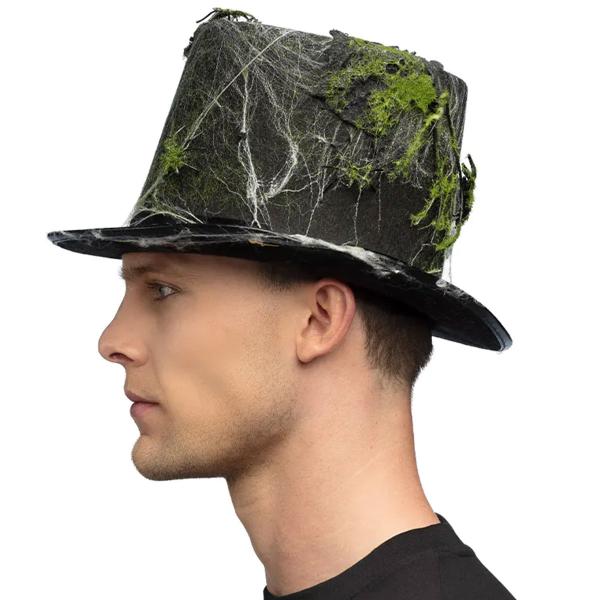 Høy Hatt med Edderkopper, Nett & Mose