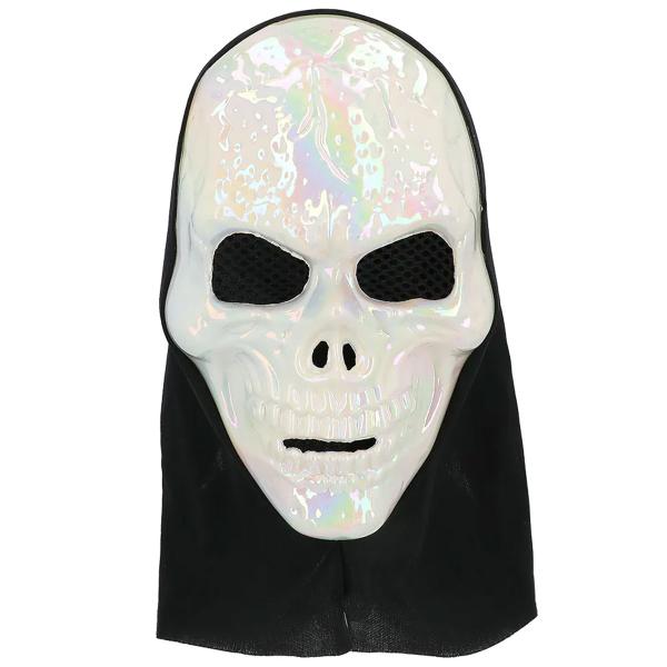 Skjelettmaske Iriserende Hvit