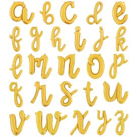 Bokstavballonger Script Gull N