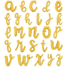Bokstavballonger Script Gull B