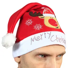 Merry Christmas Nisselue med Reinsdyr