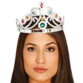 Tiara med Ni Juveler Sølv