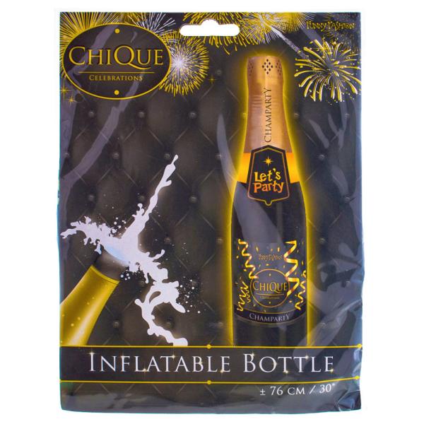 Svart Oppblåsbar Champagneflaske