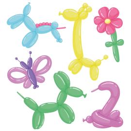 Figurballonger Fargemix Matt 5 cm