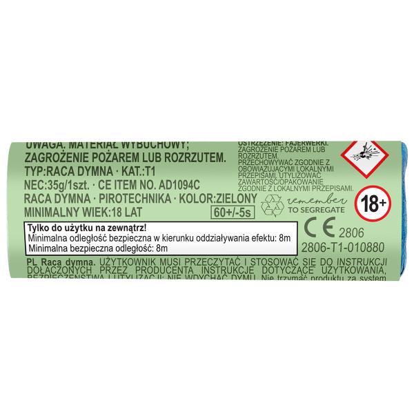 Grønne Røykbomber 5-pakning
