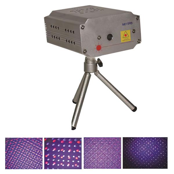 Mini Laserlampe Blinkende Rød/Blå