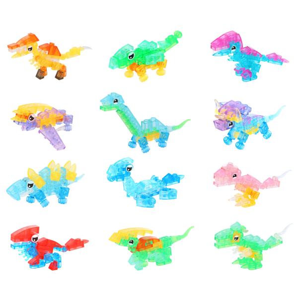 Gjennomsiktige Byggeklosser Dinosaur 3+ år