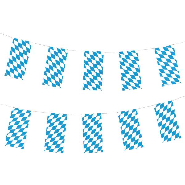 Oktoberfest Flaggirlander Bayersk Blå 10 m