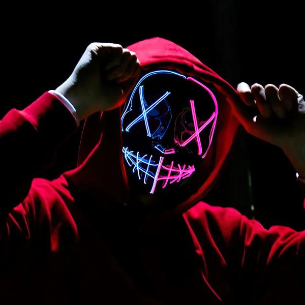 LED Maske Blå/Rosa