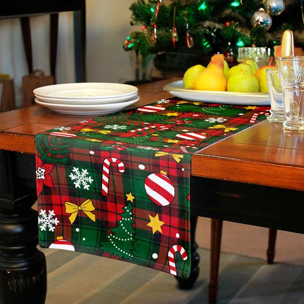 Juleløper med Rutemønster