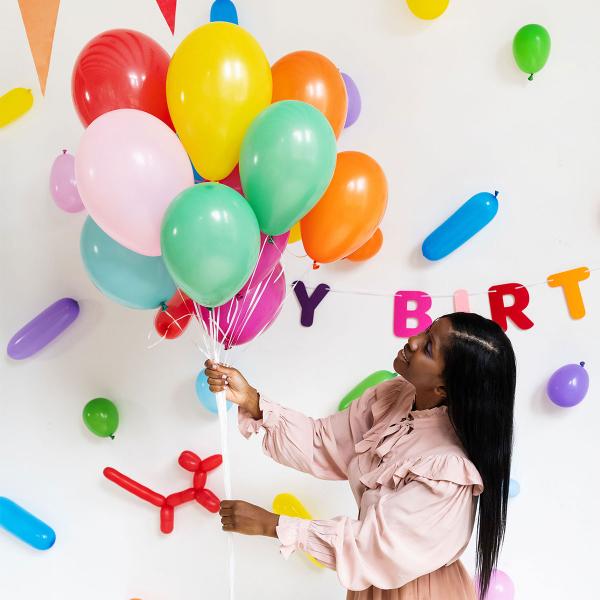 Figurballonger Mus Fargemix Matt 65 cm 4-pakning