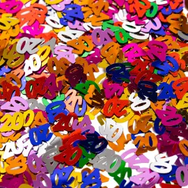 Flerfarget Konfetti 20 &aring;r