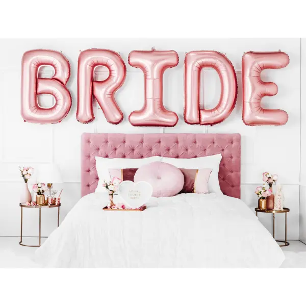 Bride Bokstavballonger Rosegull