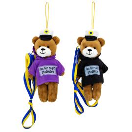 Studentbamse Bj&oslash;rn med Hettegenser 16 cm