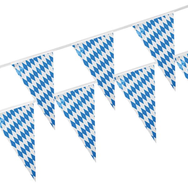 Oktoberfest Vimpelgirlander Bayersk Blå 10 m