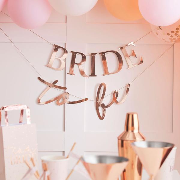 Bride To Be Banner Rosegull
