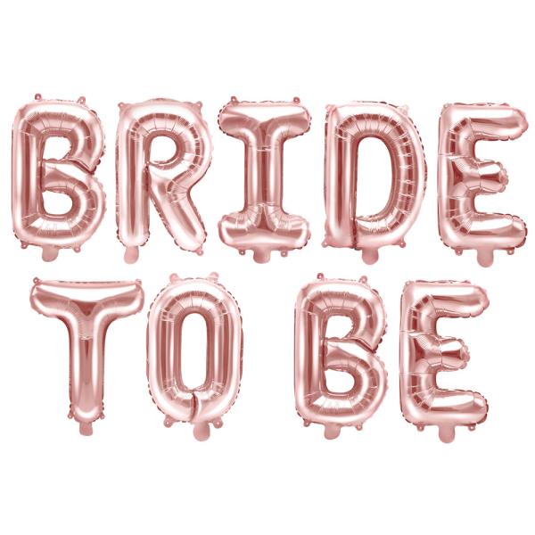 Bride To Be Bokstavballonger Rosegull