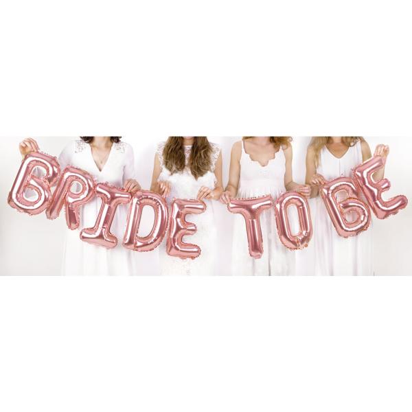 Bride To Be Bokstavballonger Rosegull