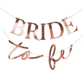 Bride To Be Banner Rosegull
