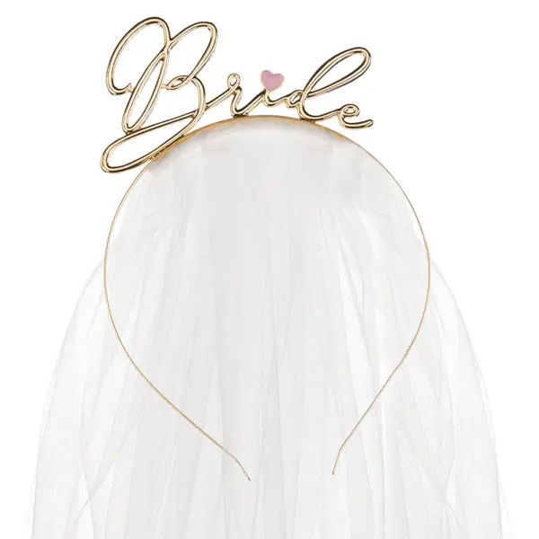Bride Hårbøyle med Brudeslør