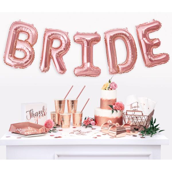Bride To Be Servietter Metallic Rosegull