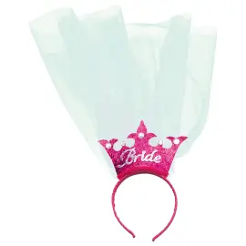 Bride To Be Rosa Krone med Slør